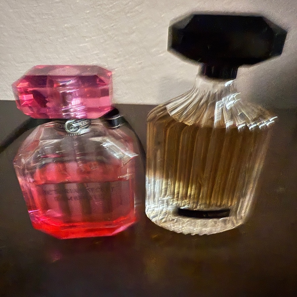 Victoria's Secret Pink and Clear Perfume Bottles